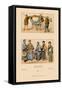 Japanese Civil Costumes and Transportation-Racinet-Framed Stretched Canvas