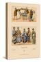 Japanese Civil Costumes and Transportation-Racinet-Stretched Canvas