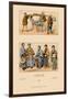 Japanese Civil Costumes and Transportation-Racinet-Framed Art Print