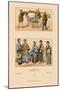 Japanese Civil Costumes and Transportation-Racinet-Mounted Art Print