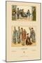 Japanese Civil Costumes and Transportation-Racinet-Mounted Art Print