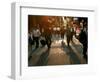 Japanese Commuters Walk Through a Tokyo Street on Their Way to the Train Stations-David Guttenfelder-Framed Photographic Print