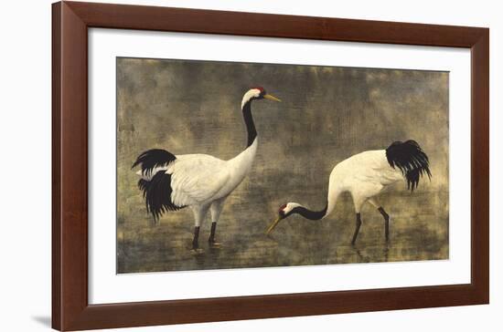 Japanese Cranes-Helene Whitwell-Framed Premium Giclee Print