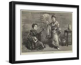 Japanese Dancing-Girl Practising-null-Framed Giclee Print