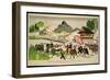 Japanese Defeat Chinese at Ping-Yang, Korea in September, 1894 During the Sino-Japanese War-German School-Framed Giclee Print