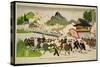 Japanese Defeat Chinese at Ping-Yang, Korea in September, 1894 During the Sino-Japanese War-German School-Stretched Canvas