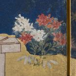 Detail of Spring in the Palace, Six-Fold Screen from 'The Tale of Genji', C.1650-Japanese-Framed Giclee Print