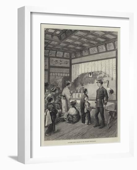 Japanese Doing Homage to the Mikado's Photograph-null-Framed Giclee Print