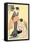Japanese Domestic Scene-Kitagawa Utamaro-Framed Stretched Canvas
