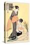 Japanese Domestic Scene-Kitagawa Utamaro-Stretched Canvas
