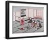 Japanese Eating, Drinking and Being Entertained in Teahouse-Japanese School-Framed Giclee Print