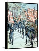 Japanese Emperor and Troops Russian-Japanese War (March 1904)-null-Framed Stretched Canvas