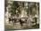 Japanese Family Carried in Litters-null-Mounted Photographic Print