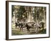 Japanese Family Carried in Litters-null-Framed Photographic Print