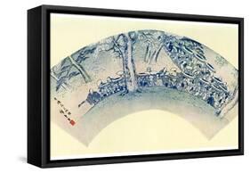 Japanese Fan Print (Ogi Shap), 19th Century-Ando Hiroshige-Framed Stretched Canvas