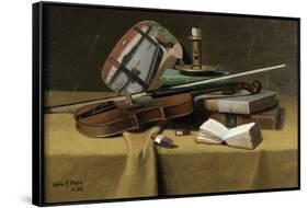 Japanese Fan, Violinand Books-John Frederick Peto-Framed Stretched Canvas