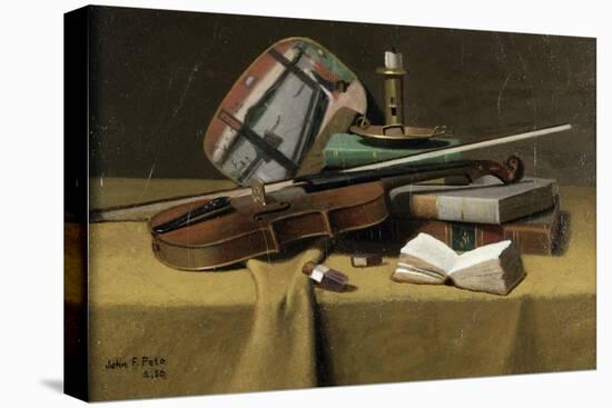 Japanese Fan, Violinand Books-John Frederick Peto-Stretched Canvas