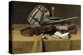 Japanese Fan, Violinand Books-John Frederick Peto-Stretched Canvas