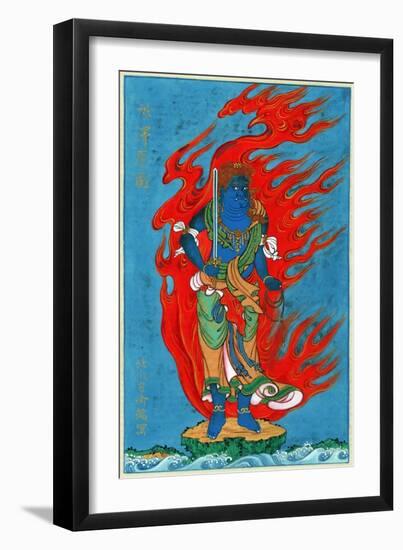 Japanese Figure, C. 1878-Kano-Framed Giclee Print