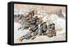 Japanese Firing on Russian Red Cross Train, Russo-Japanese War, 1904-null-Framed Stretched Canvas