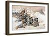 Japanese Firing on Russian Red Cross Train, Russo-Japanese War, 1904-null-Framed Giclee Print