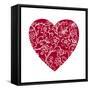 Japanese Flower Heart-Carla Martell-Framed Stretched Canvas