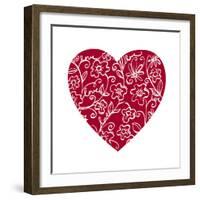 Japanese Flower Heart-Carla Martell-Framed Giclee Print