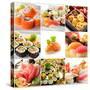 Japanese Food Collage-svry-Stretched Canvas