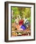 Japanese Footbridge Mishap-Barry Kite-Framed Art Print