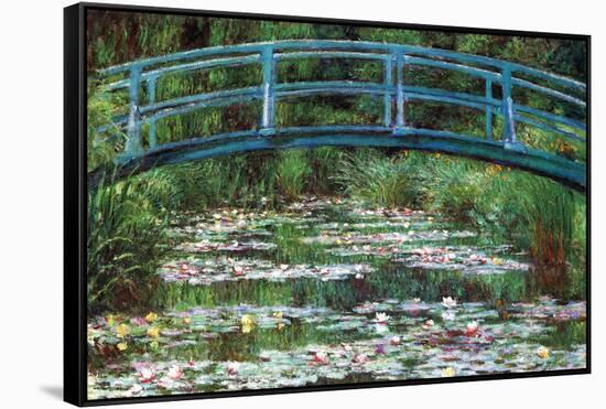 Japanese Footbridge-Claude Monet-Framed Stretched Canvas