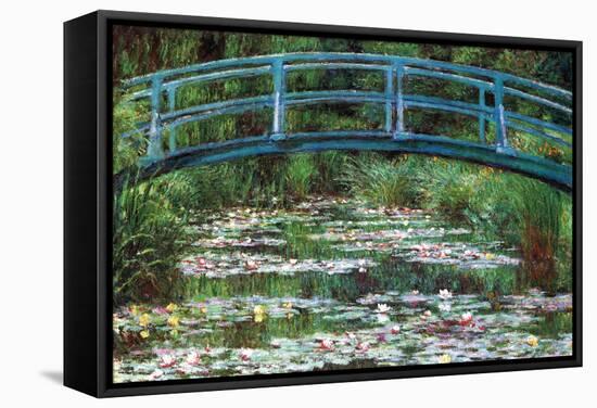 Japanese Footbridge-Claude Monet-Framed Stretched Canvas