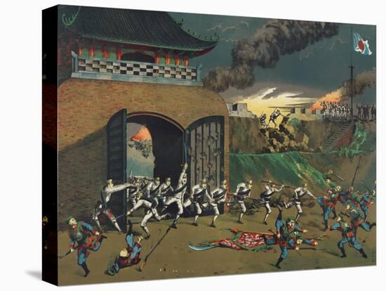 Japanese Forces Engage Boxers at Tianjin-null-Stretched Canvas