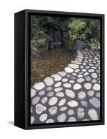 Japanese Garden at Butchart Gardens, Vancouver Island, British Columbia, Canada-Connie Ricca-Framed Stretched Canvas