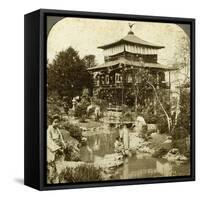 Japanese Garden at the World's Fair, St Louis, Missouri, USA, 1904-Underwood & Underwood-Framed Stretched Canvas