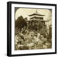 Japanese Garden at the World's Fair, St Louis, Missouri, USA, 1904-Underwood & Underwood-Framed Premium Photographic Print