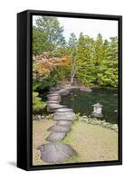 Japanese Garden in Himeji - Japan-Ryszard Stelmachowicz-Framed Stretched Canvas