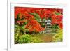 Japanese Garden in Nikko, Japan.-SeanPavonePhoto-Framed Photographic Print