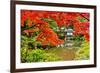 Japanese Garden in Nikko, Japan.-SeanPavonePhoto-Framed Photographic Print