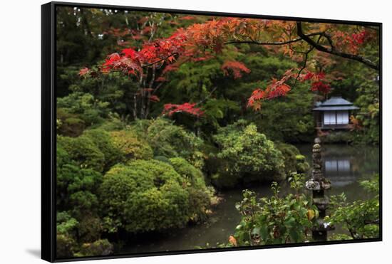 Japanese garden outside the Tokugawa Mausoleum, Nikko, Honshu, Japan, Asia-David Pickford-Framed Stretched Canvas