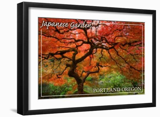 Japanese Garden - Portland, Oregon-Lantern Press-Framed Art Print