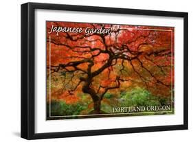 Japanese Garden - Portland, Oregon-Lantern Press-Framed Art Print