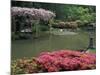 Japanese Garden with Rhododendrons and Wysteria, Seattle, Washington, USA-Jamie & Judy Wild-Mounted Photographic Print