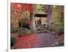 Japanese Gazebo with Fall Colors, Spokane, Washington, USA-Jamie & Judy Wild-Framed Photographic Print