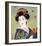 Japanese Geisha in Fall Leaves-null-Framed Giclee Print