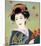 Japanese Geisha in Fall Leaves-null-Mounted Giclee Print