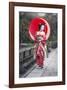 Japanese Geisha in Kyoto-null-Framed Art Print