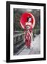 Japanese Geisha in Kyoto-null-Framed Art Print