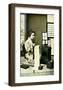 Japanese Geisha Writing Letter-null-Framed Giclee Print