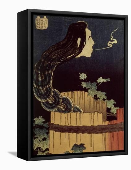 Japanese Ghost-Katsushika Hokusai-Framed Stretched Canvas