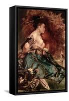 Japanese Girl-Hans Makart-Framed Stretched Canvas